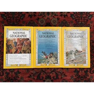 Three 1962 National Geographic Magazines
